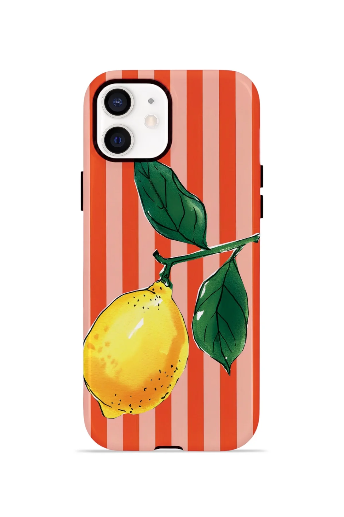 iPhone 11 Vorian Çift Katmanlı MagSafe Kılıf Sicilian Lemon Red Stripe