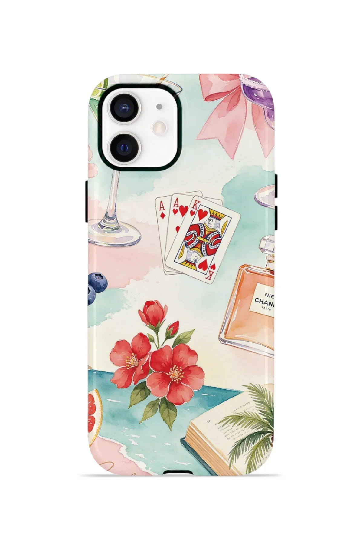 iPhone 11 Vorian Çift Katmanlı MagSafe Kılıf Mediterranean Holiday Collage