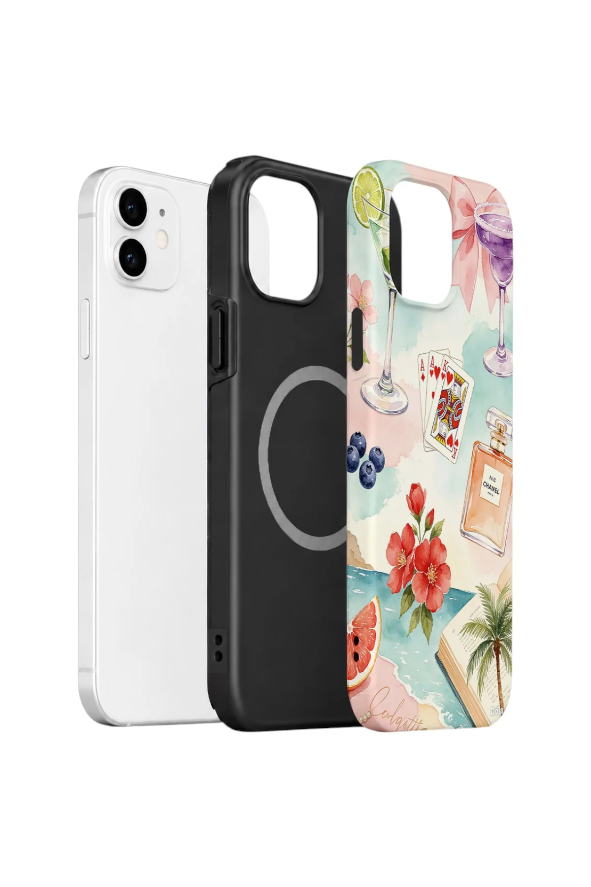 iPhone 11 Vorian Çift Katmanlı MagSafe Kılıf Mediterranean Holiday Collage