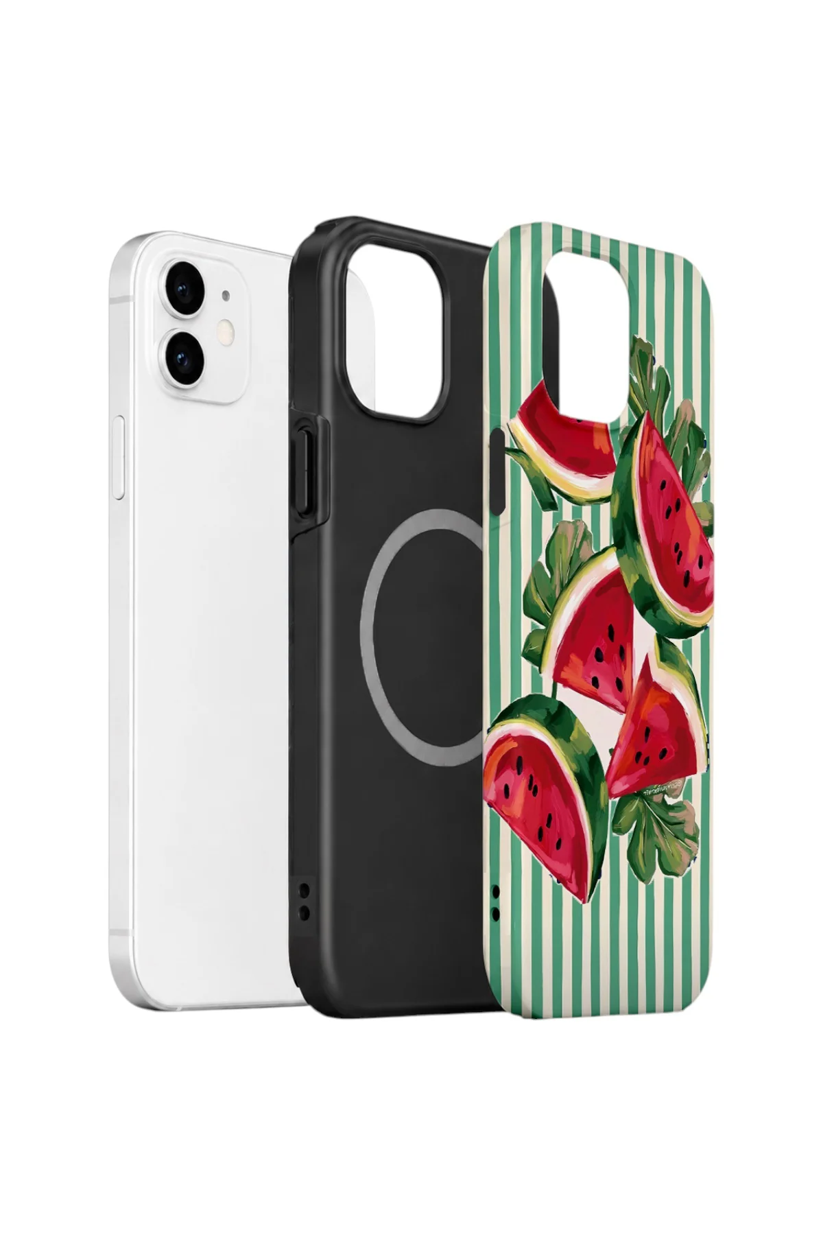 iPhone 11 Vorian Çift Katmanlı MagSafe Kılıf Watermelon Cabana