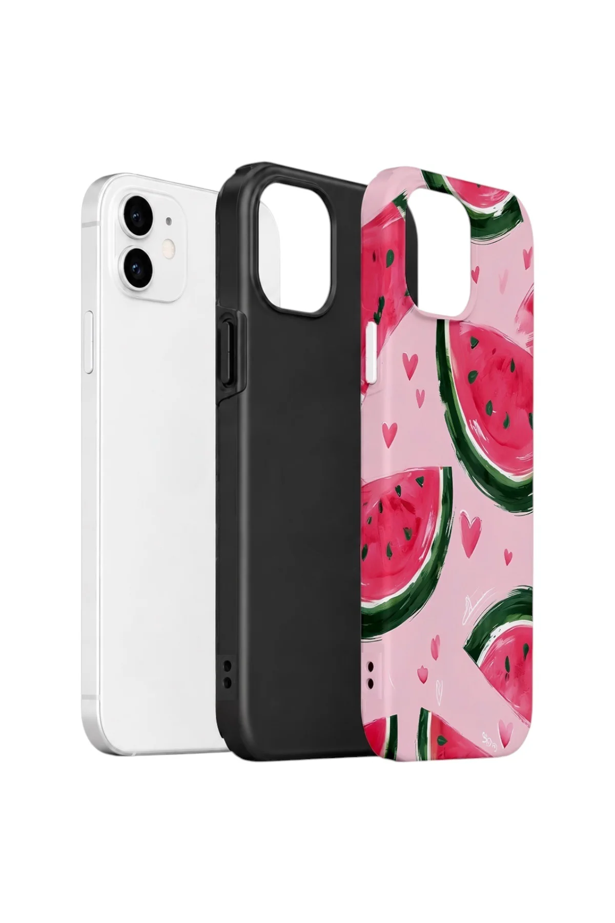 iPhone 11 Vorian Yough Kılıf Watermelon Hearts