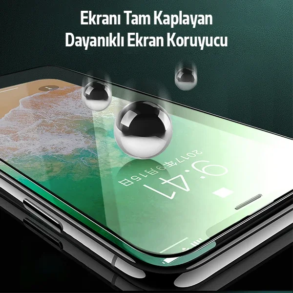 iPhone 11 / XR Mavi Işık & Yeşil Işık Engelleyici 9H Full Cover Göz Koruyucu Cam