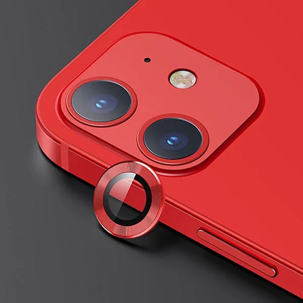 iPhone 12 & 12 Mini Metal Çerçeveli 3D Kamera Lens Koruyucu – Darbeye Dayanıklı, HD Görüntü