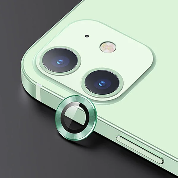 iPhone 12 & 12 Mini Metal Çerçeveli 3D Kamera Lens Koruyucu – Darbeye Dayanıklı, HD Görüntü