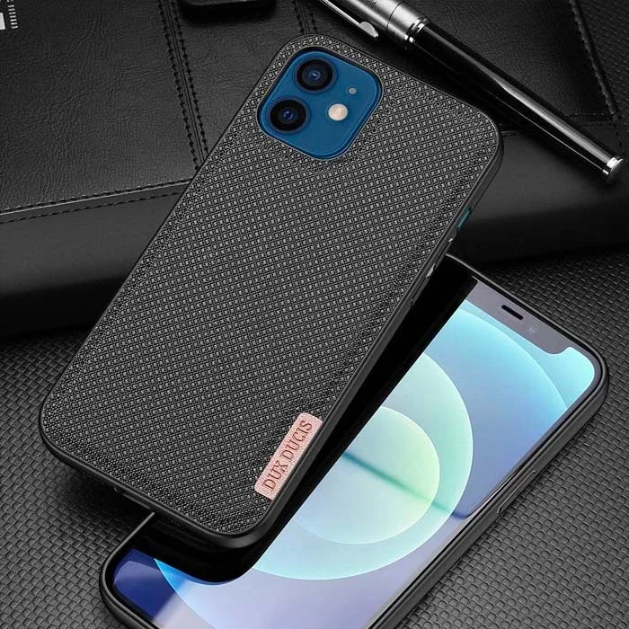 iPhone 12 - 12 Pro 6.1" Premium Dokuma Silikon Kılıf - Sarılmaz, Sararmaz, Kablosuz Şarj Uyumlu