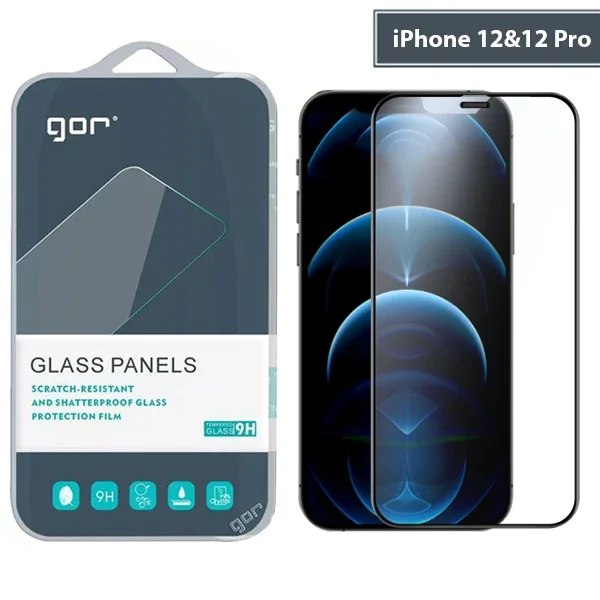 iPhone 12 & 12 Pro 6.1" 9D Tam Kaplayan Temper Cam Ekran Koruyucu – Kırılmaz, Çizilmez, Baloncuk Sızmadan Uygulanır