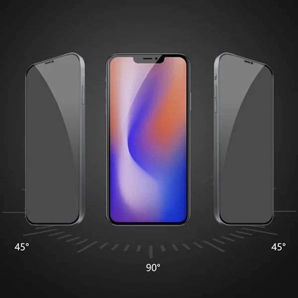 iPhone 12 / 12 Pro 6.1" 3D Privacy Gizlilik Camı - Anti-Spy Full Cover 9H