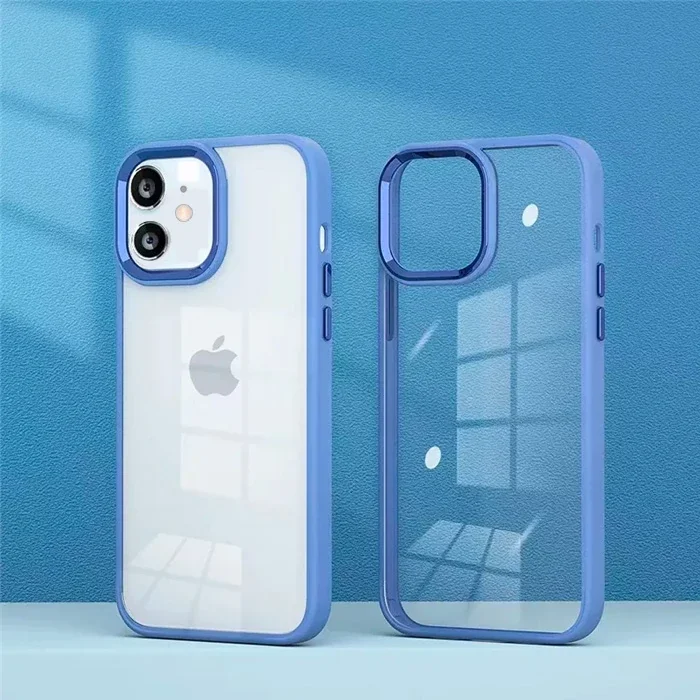 iPhone 12 / 12 Pro Parlak Renkli Çerçeve Silikon Kılıf - Darbeye Dayanıklı Şık Koruma