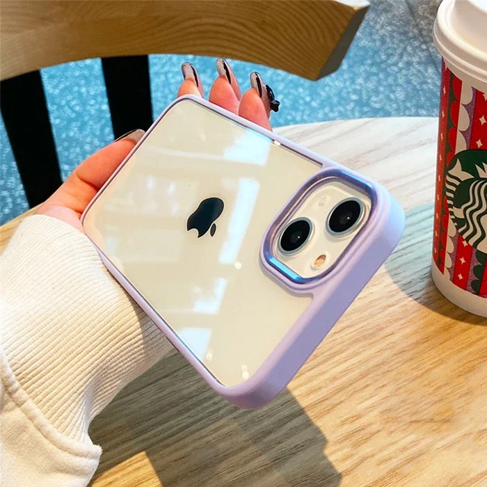 iPhone 12 / 12 Pro Parlak Renkli Çerçeve Silikon Kılıf - Darbeye Dayanıklı Şık Koruma