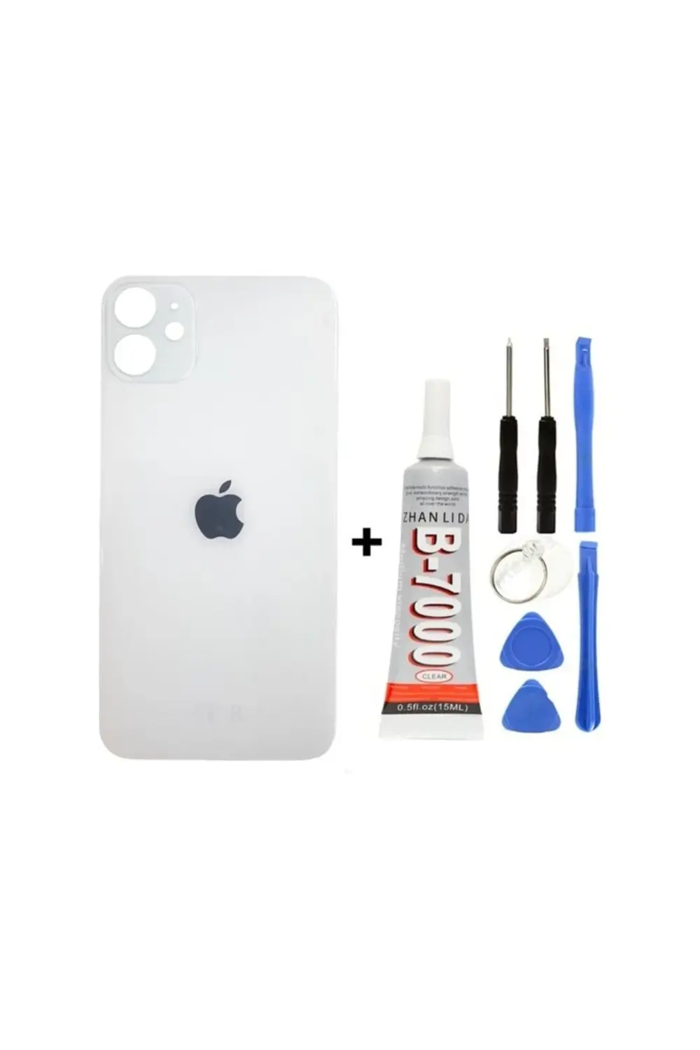 İphone 12 Arka Cam Kapağı + Yapıştırıcı + Tamir Set Mor