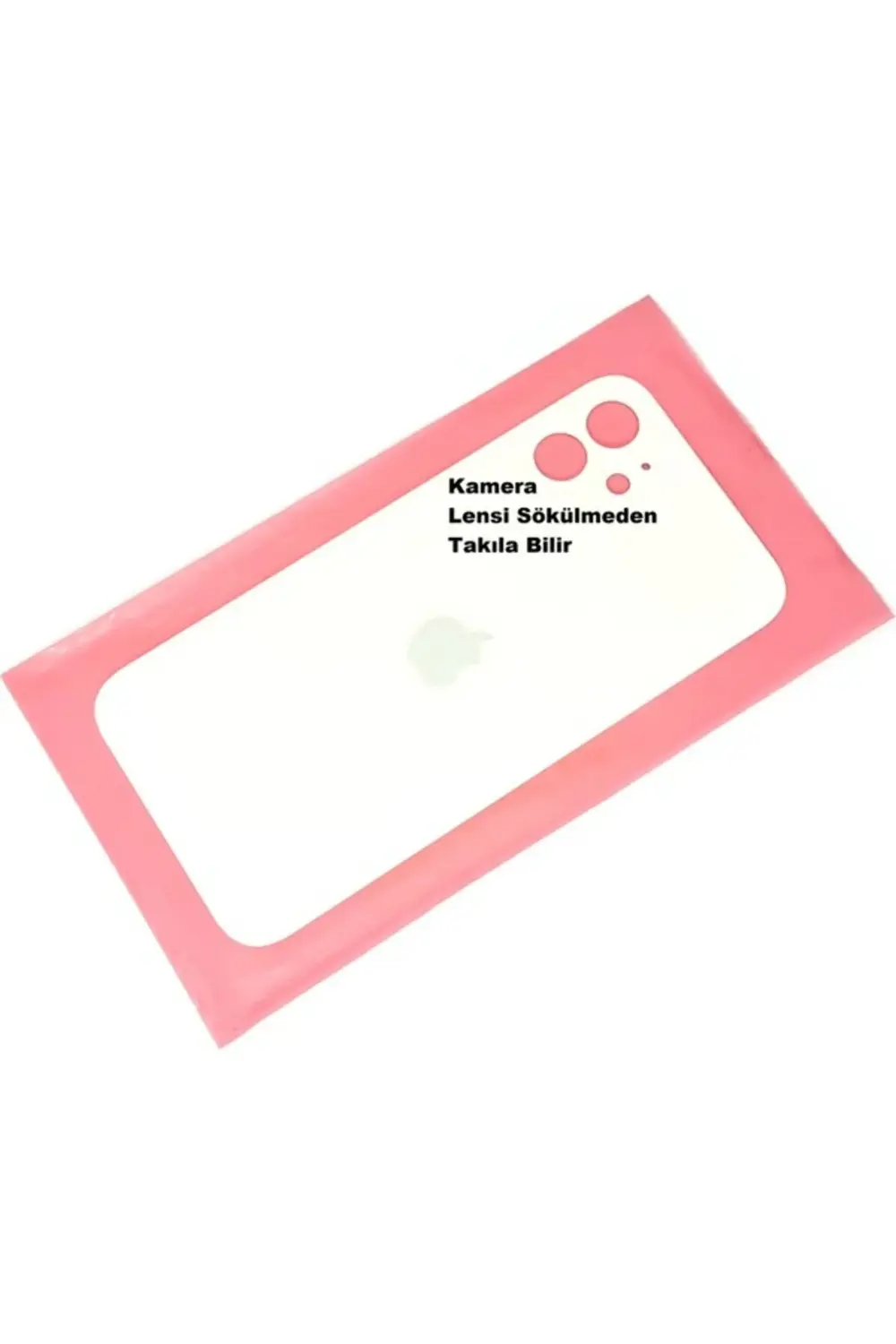 Iphone 12 Arka Pil Batarya Kapağı (Cam) Kırmızı