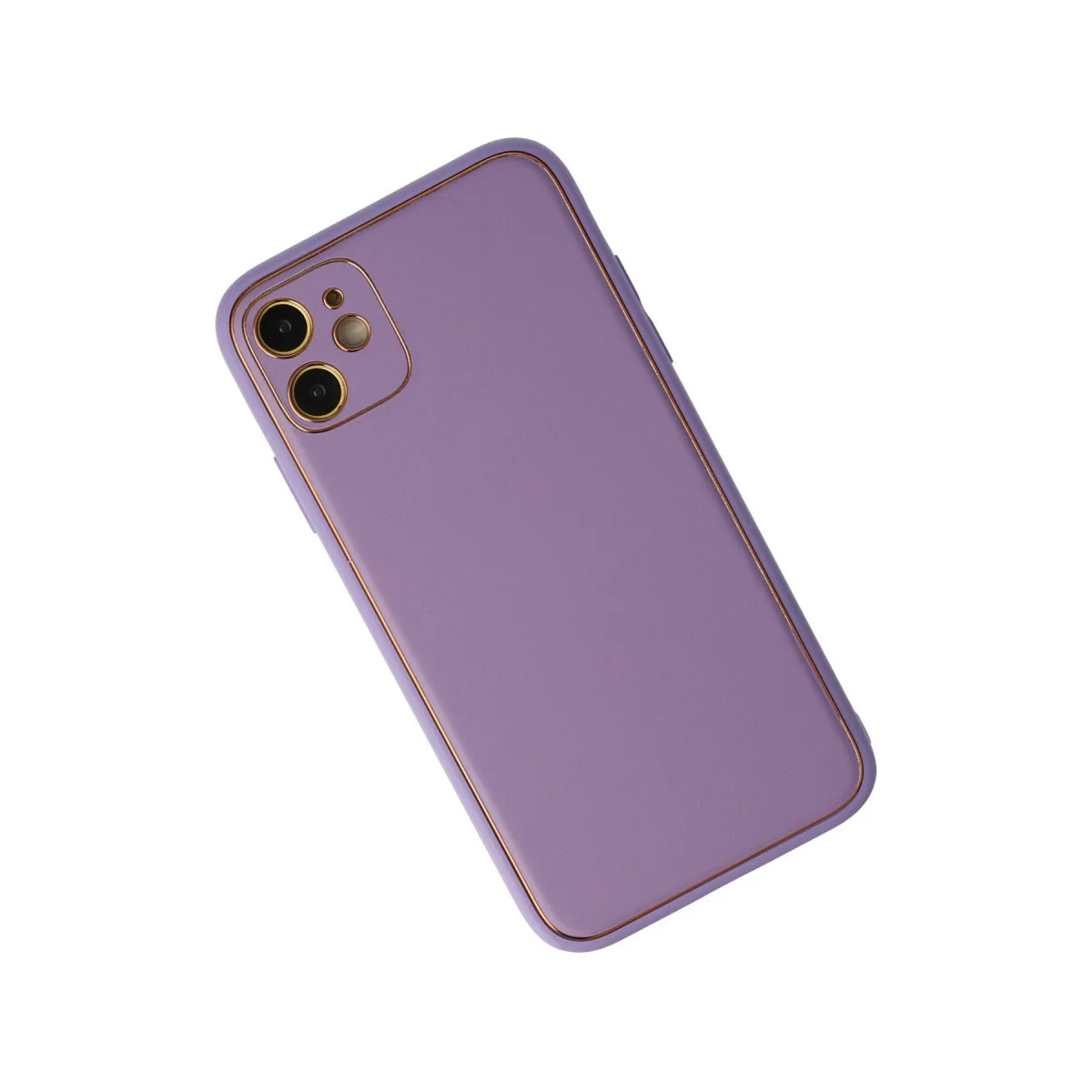 iPhone 12 Coco Deri Silikon Kapak - Lila Premium Koruma ve Tasarım