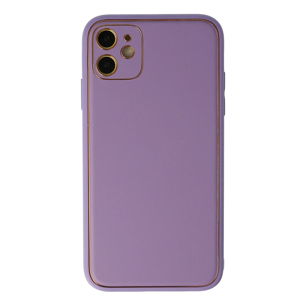 iPhone 12 Coco Deri Silikon Kapak - Lila Premium Koruma ve Tasarım