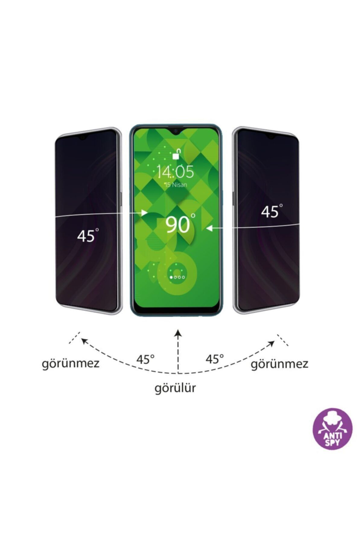Iphone 12 Hayalet Tam Kaplayan Siyah Ekran Koruyucu