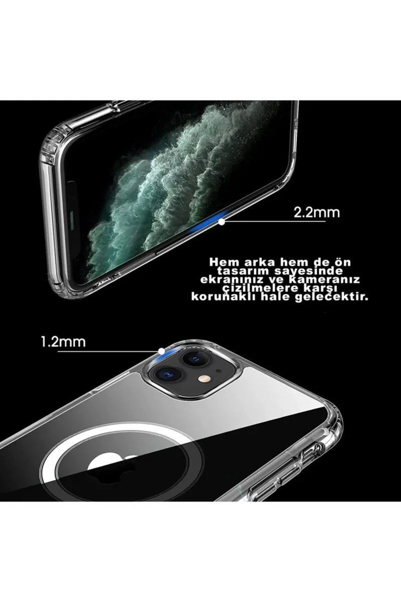 iPhone 12 ile Uyumlu Şeffaf Kılıf – Magsafe Destekli, Kamera Lens Korumalı, Darbe Emici Sert Kapak Fiyatı, Yorumları ve Özellikleri