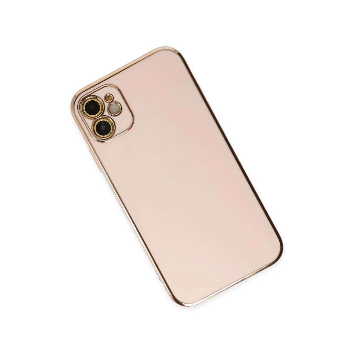 iPhone 12 ile Uyumlu Volet Silikon Kılıf - Pembe, Darbe ve Çizilme Koruması