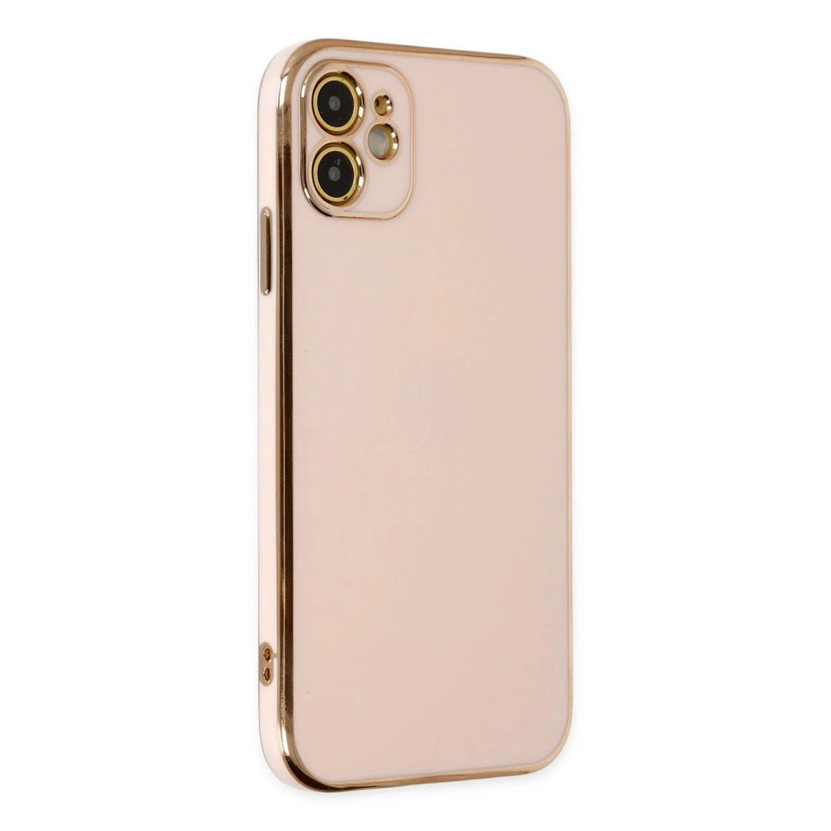 iPhone 12 ile Uyumlu Volet Silikon Kılıf - Pembe, Darbe ve Çizilme Koruması