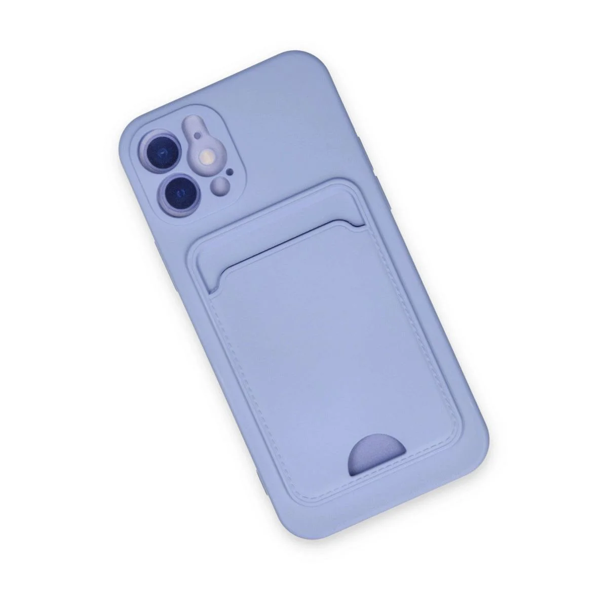 iPhone 12 ile Uyumlu Silikon Kılıf - Kartvizit Cebli Lila Kelvin Model Fiyatı, Yorumları ve Özellikleri