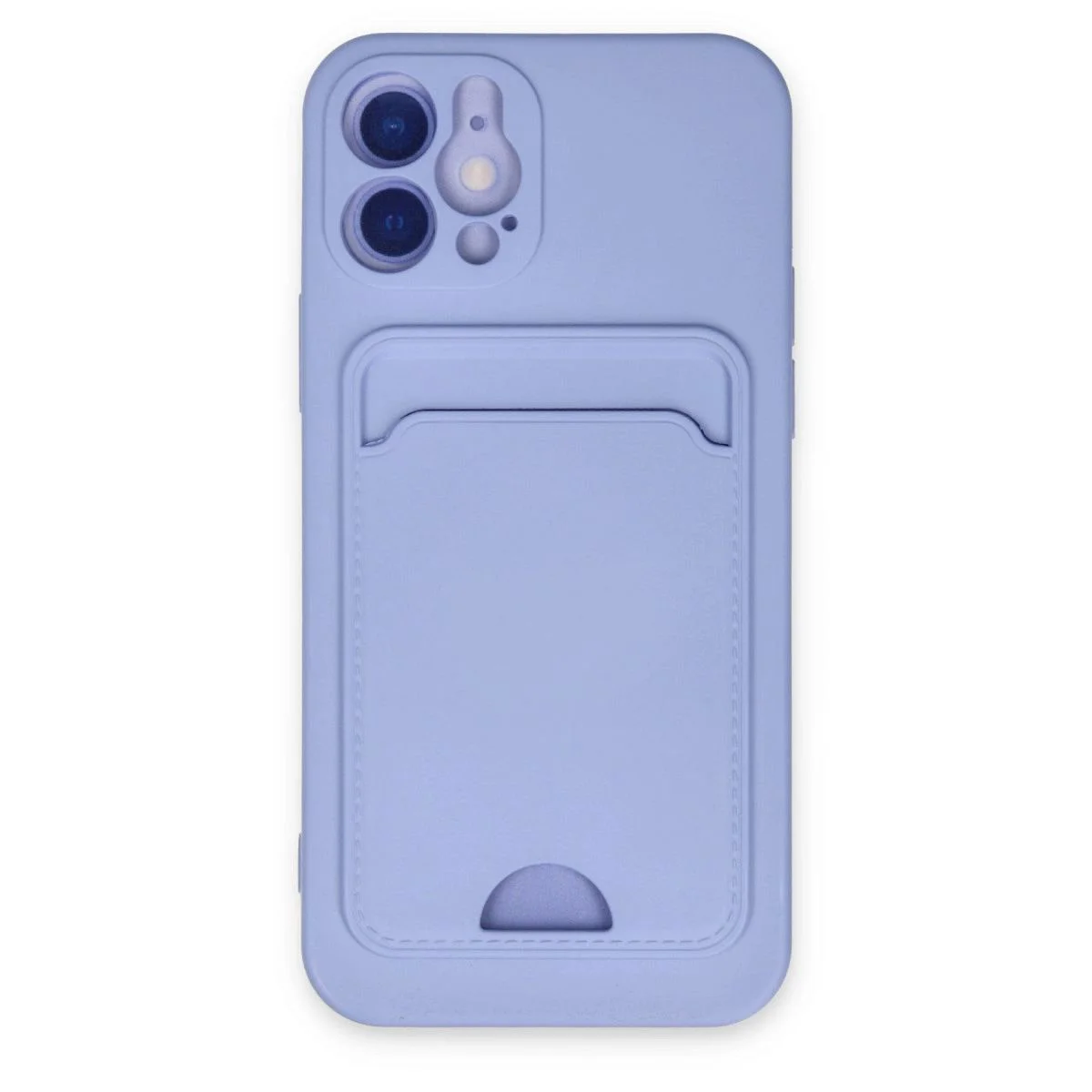 iPhone 12 ile Uyumlu Silikon Kılıf - Kartvizit Cebli Lila Kelvin Model Fiyatı, Yorumları ve Özellikleri
