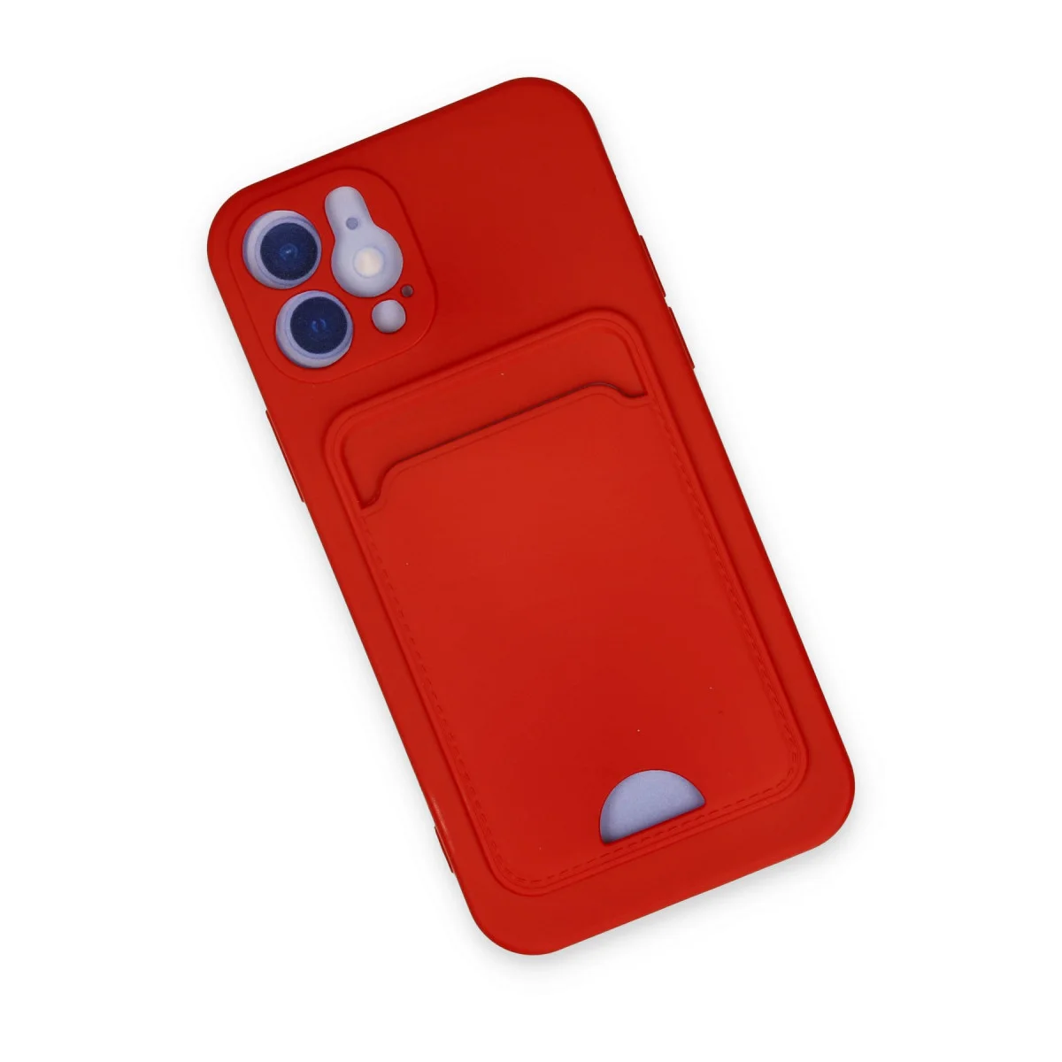 iPhone 12 Kelvin Kartvizitli Silikon Kılıf - Kırmızı