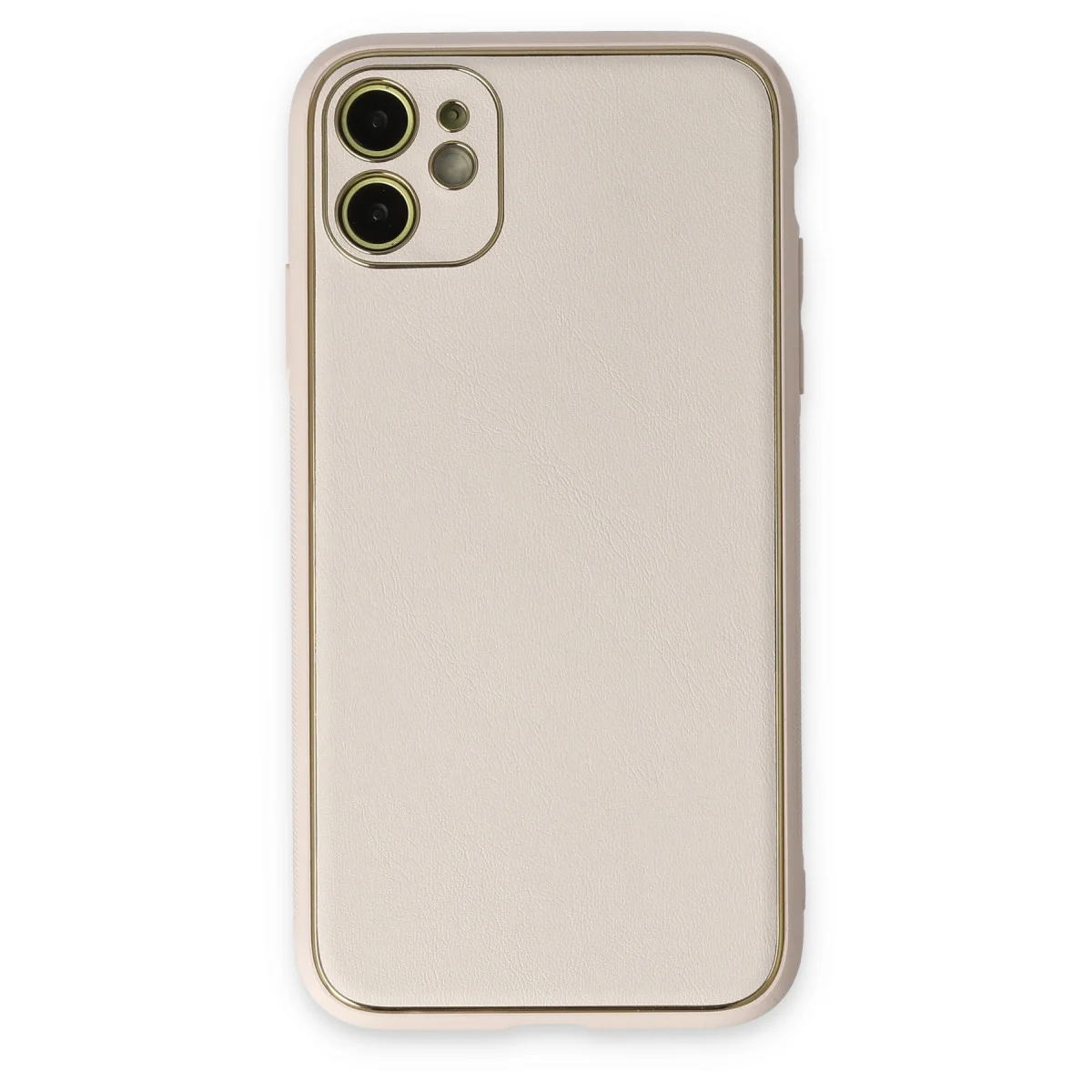 iPhone 12 Kılıf Coco Deri Silikon Beyaz - Max Koruma ve Şıklık