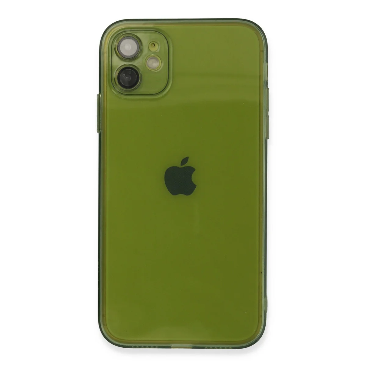 iPhone 12 Kılıf Fly Lens Silikon - Yeşil Estetik ve Koruyucu Kılıf