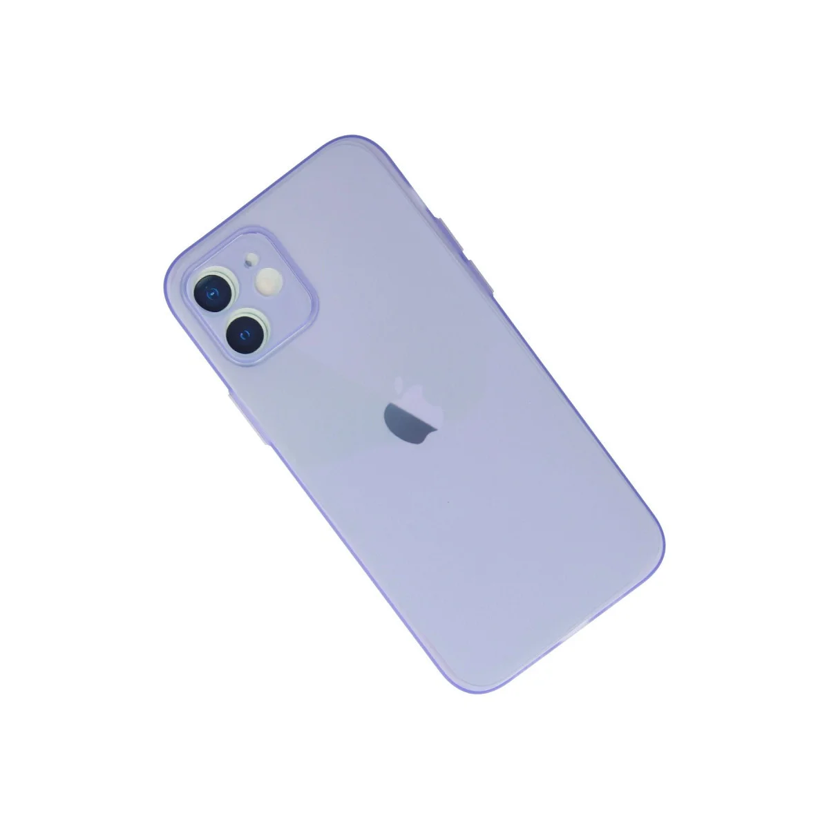 iPhone 12 Kılıf - Mor Mat Silikon Yüzey Kaymaz ve Hafif Tasarım