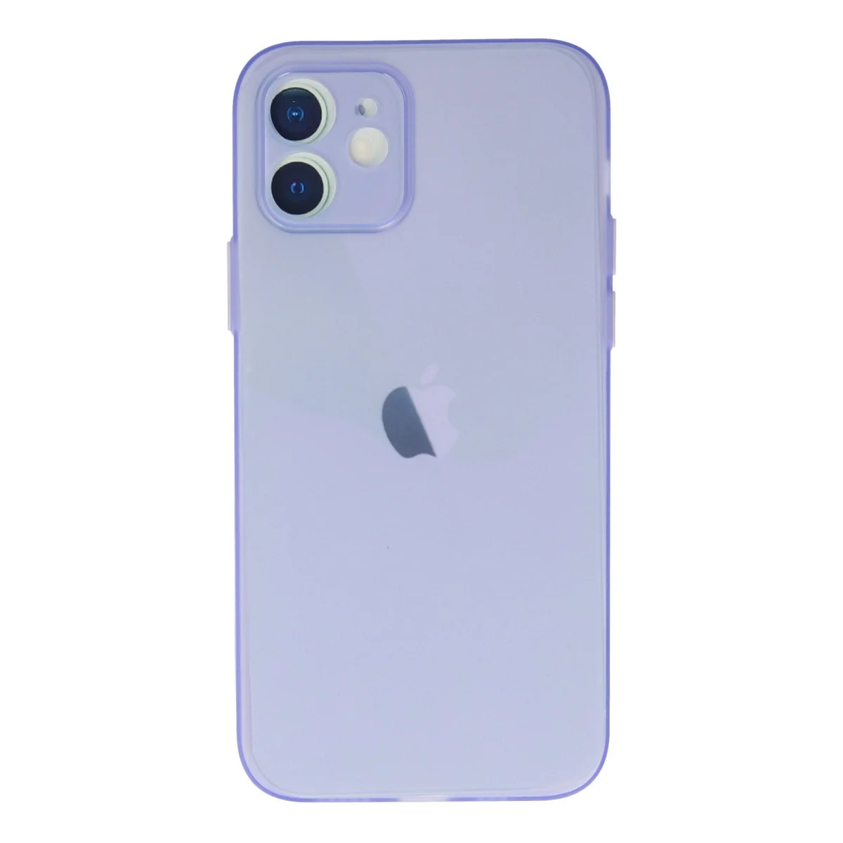 iPhone 12 Kılıf - Mor Mat Silikon Yüzey Kaymaz ve Hafif Tasarım