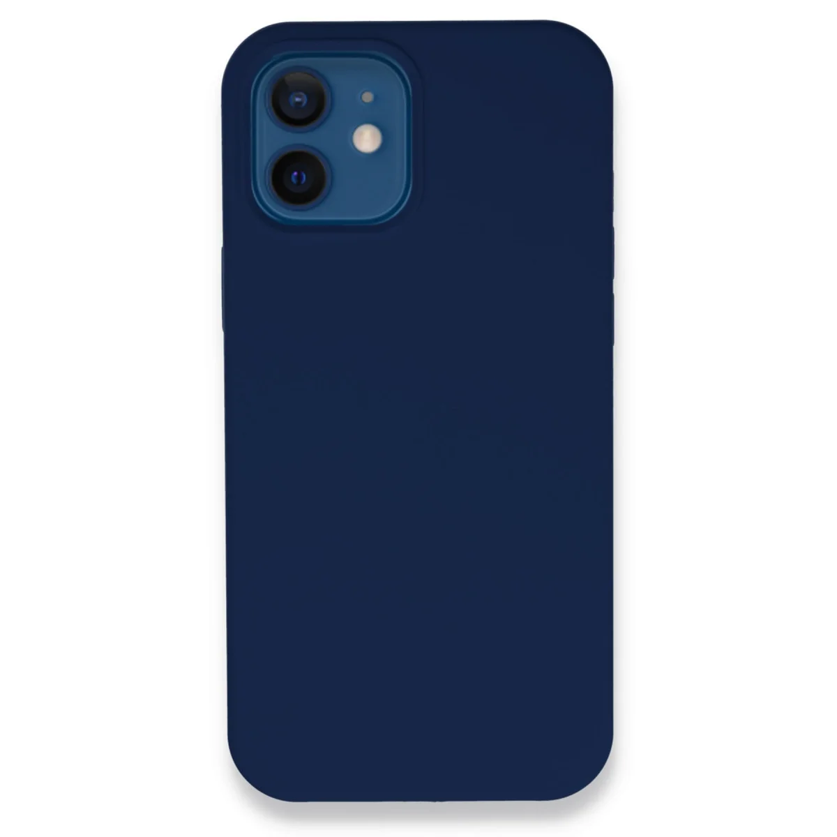 iPhone 12 Lansman Legant İç Kadifeli Silikon Kılıf - Lacivert