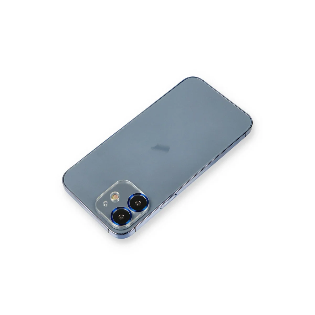 iPhone 12 Metal Kamera Lens Koruma Camı - Mavi