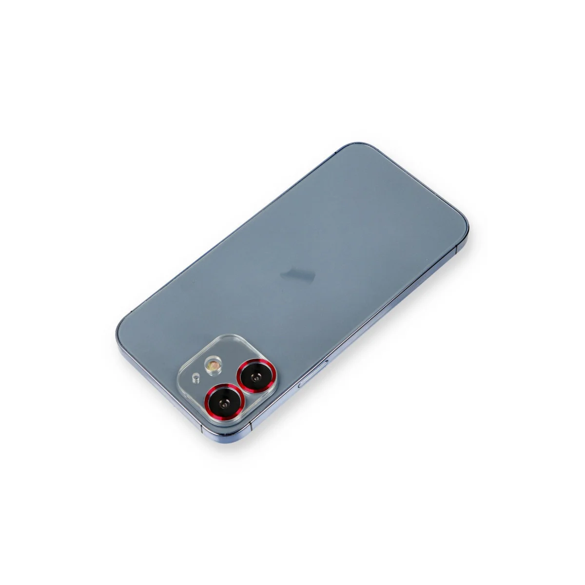 iPhone 12 Metal Kamera Lens Koruma Camı - Çizilmeye Dayanıklı Kırmızı