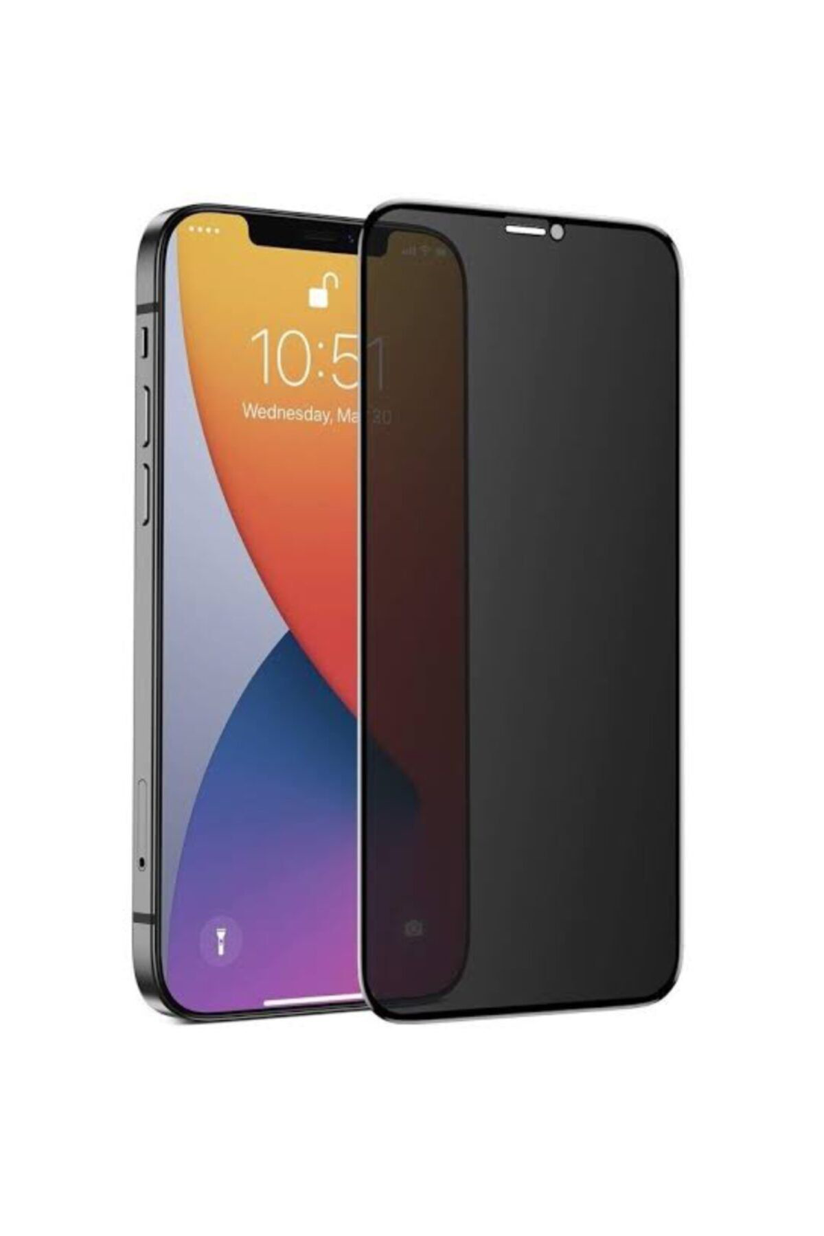 Iphone 12 Mini Hayalet Cam Kırılmaz Cam 5d 6d 7d V Pro Serisi Yan