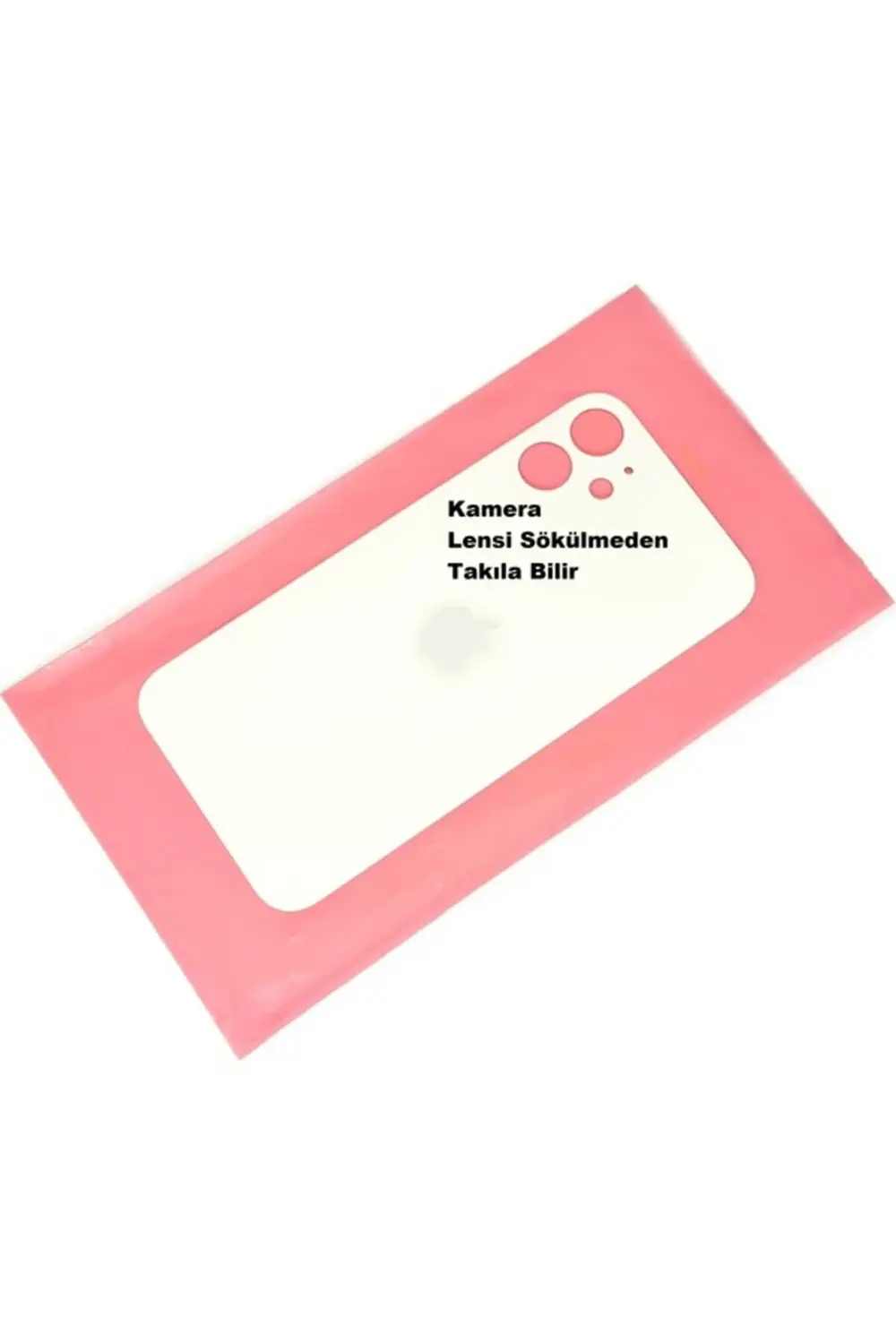 Iphone 12 Mini Arka Pil Batarya Kapağı (Cam) Kırmızı