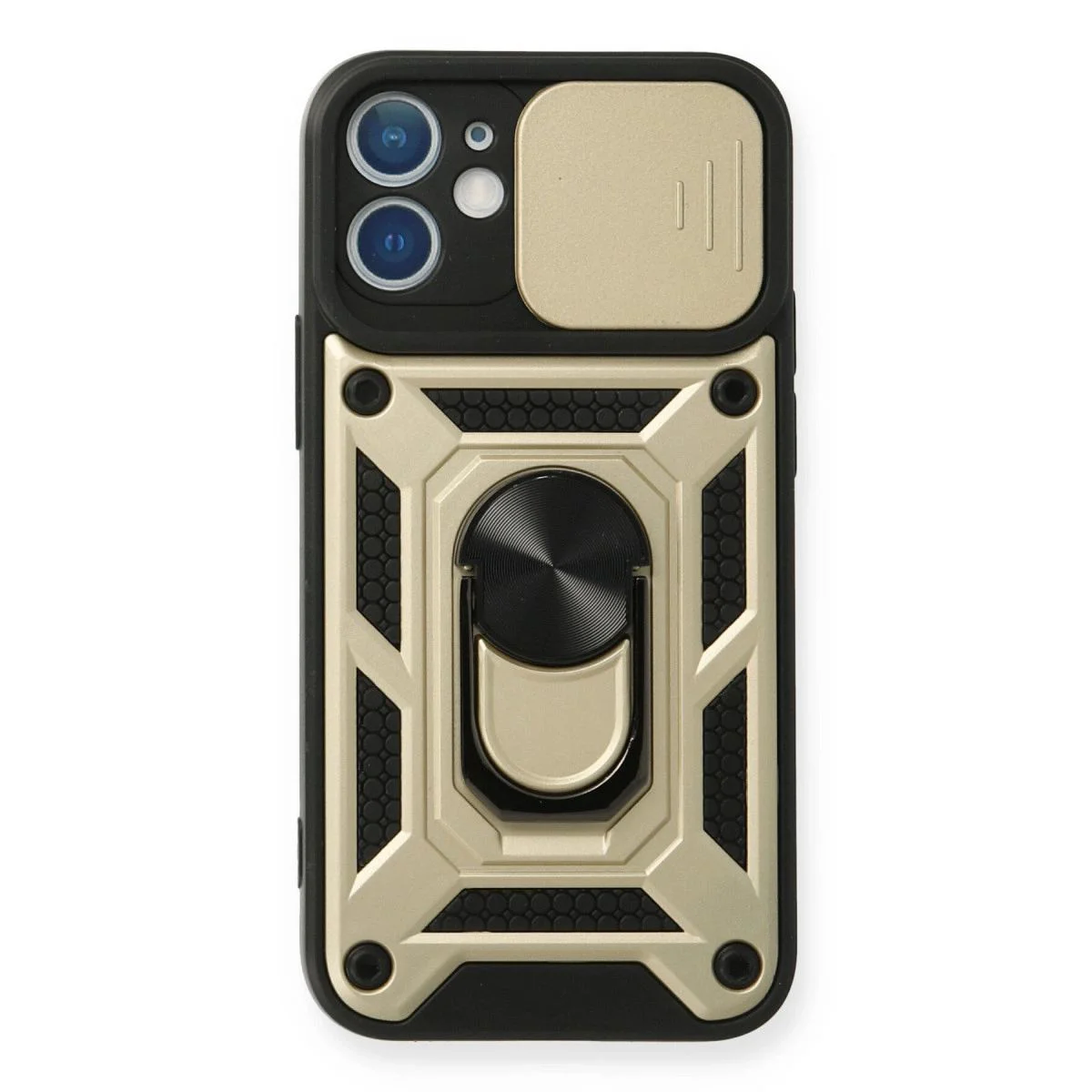 iPhone 12 Mini ile Uyumlu Lens Yüzüklü Silikon Kılıf - Gold | Lens Korumalı & Stand Özellikli Fiyatı, Yorumları ve Özellikleri