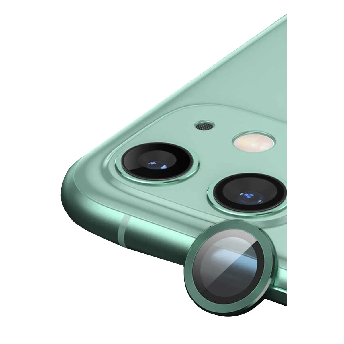 iPhone 12 Mini Kamera Lensi - Yeşil Metal Raze