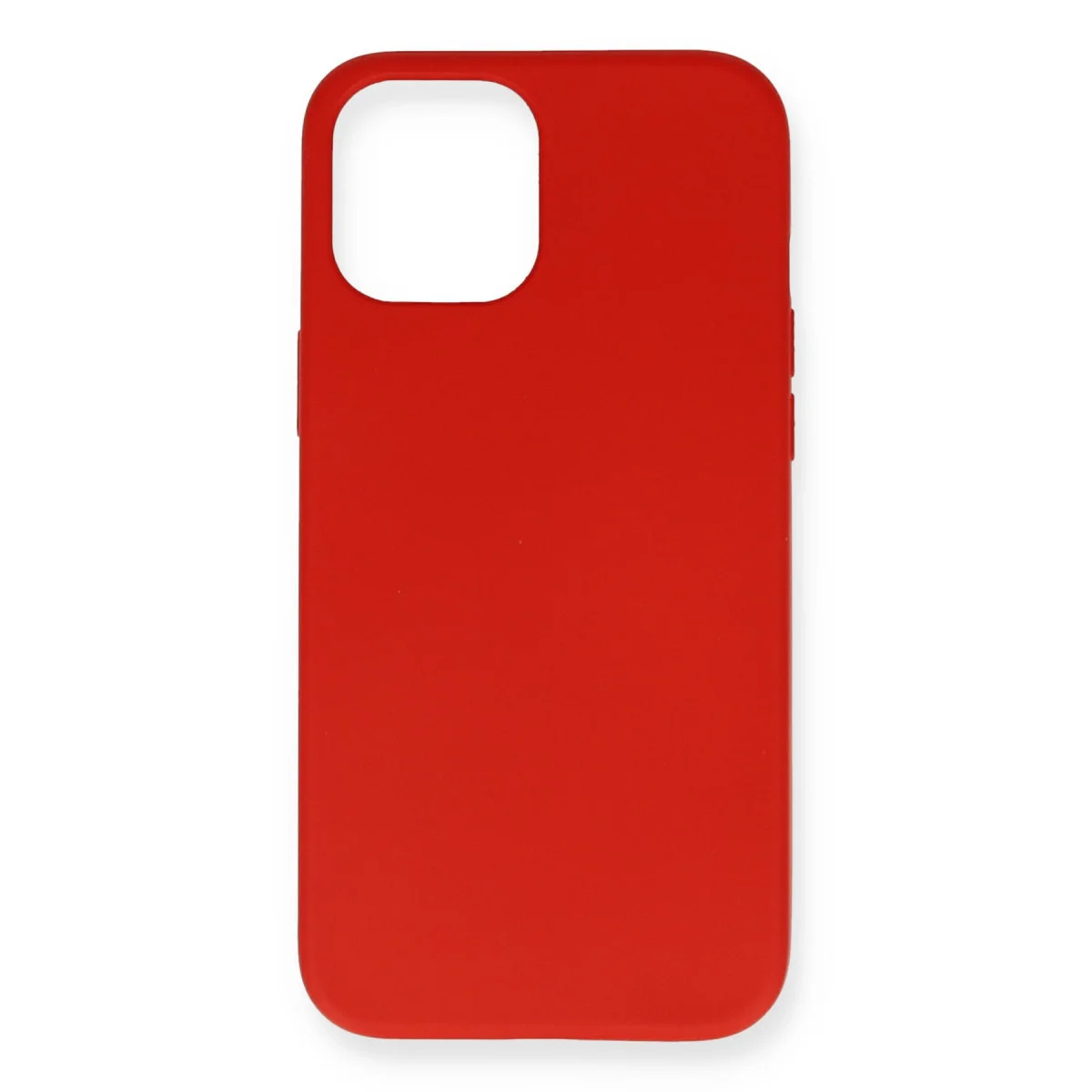 iPhone 12 Mini Nano İçi Kadife Silikon Kılıf - Kırmızı (Yerli Üretim & Premium Koruma)