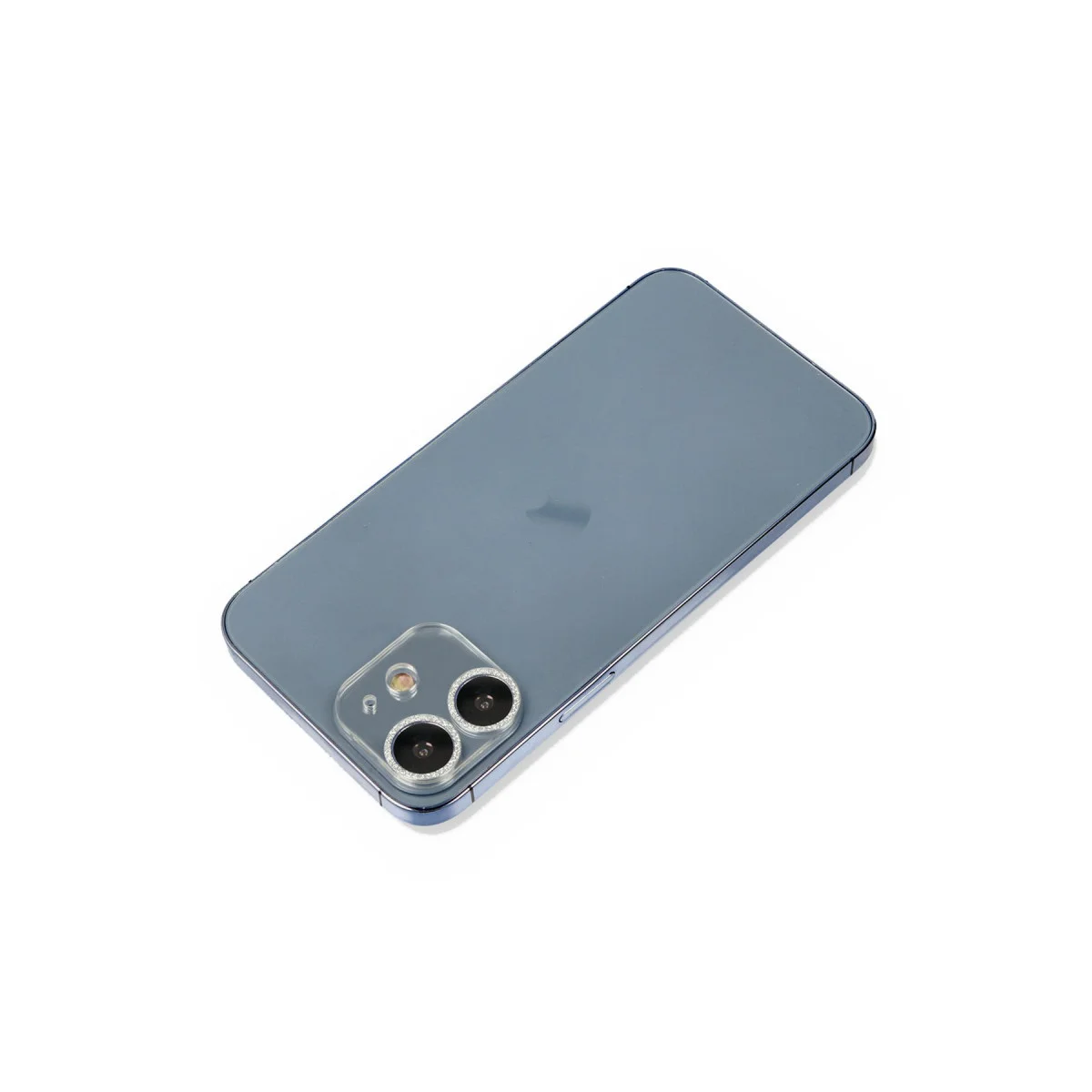 iPhone 12 Mini Shine Kamera Lens Koruma Camı - Gümüş