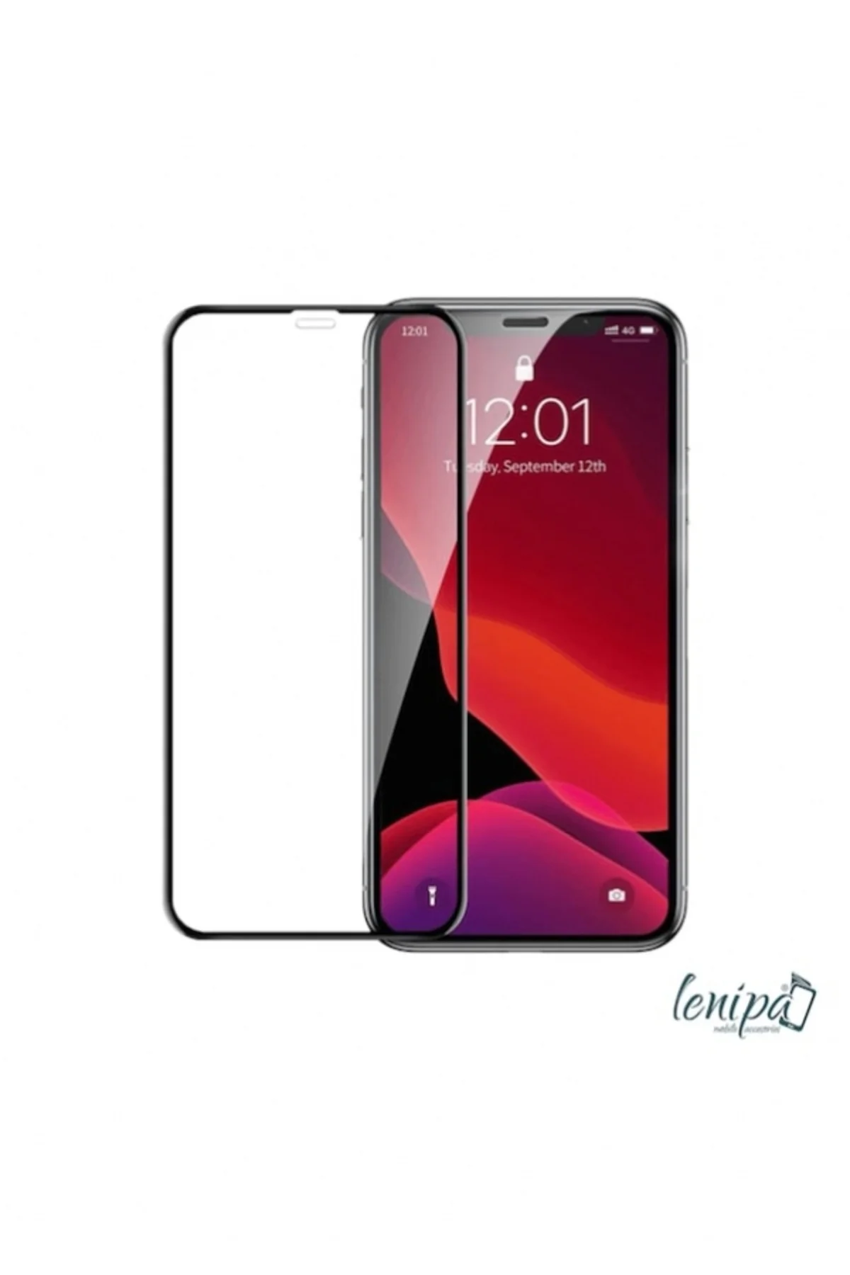 Iphone 12 MiniUyumlu Kırılmaz Cam 5d 9d 9h Tam Kaplayan Temperli 