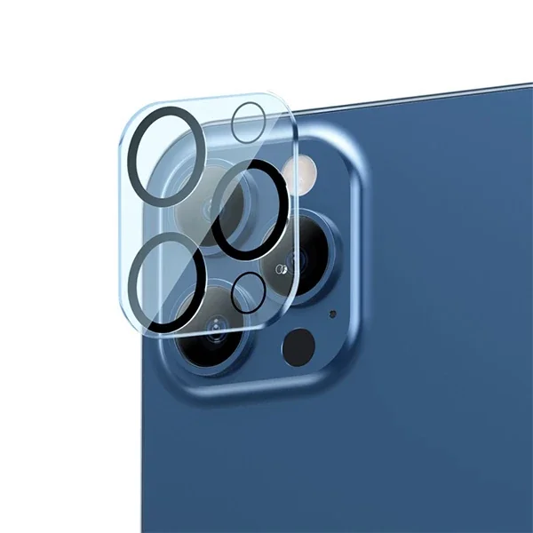 iPhone 12 Pro 6.1 Kamera Lens Koruyucu Cam 2’li Set - 3D Full Kaplama & Darbe Emici