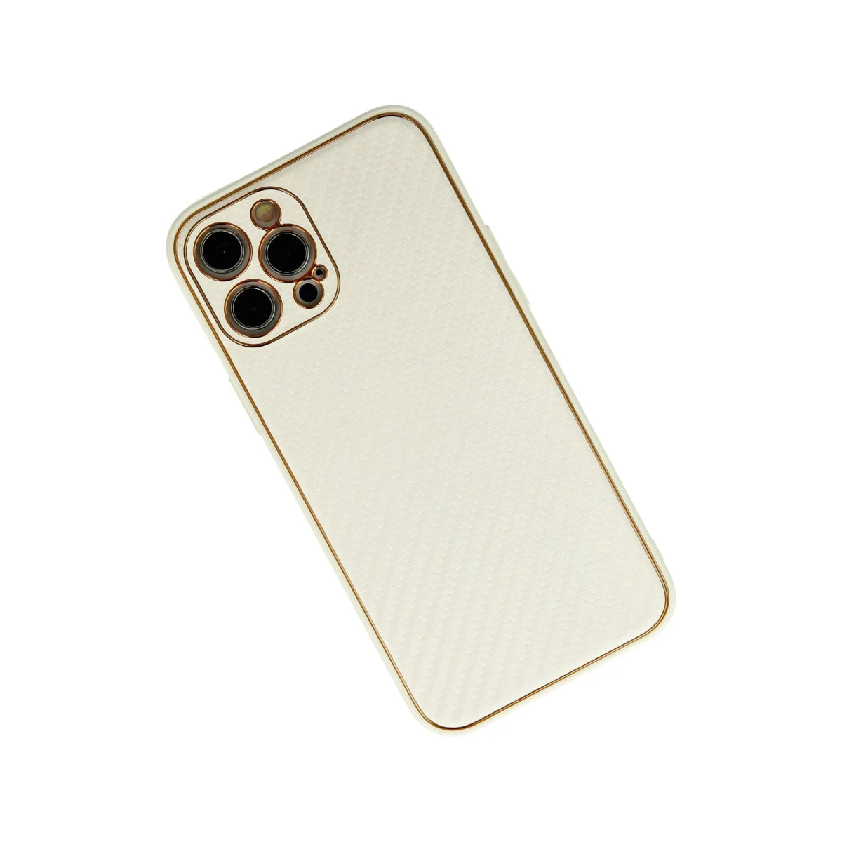 iPhone 12 Pro Coco Karbon Silikon Kılıf - Beyaz & Şık Tasarım