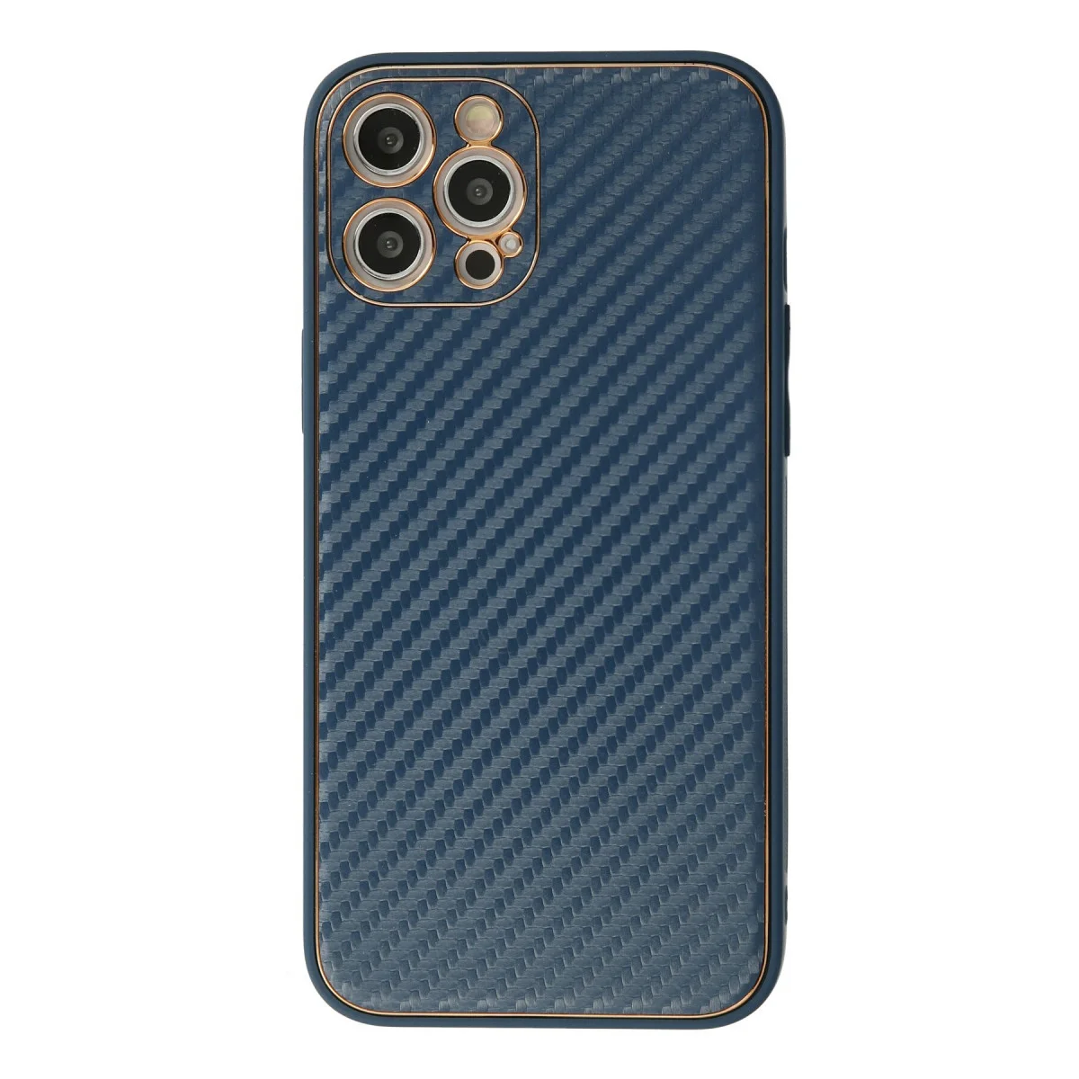 iPhone 12 Pro Coco Karbon Silikon Kılıf - Mavi ve Modern Koruma