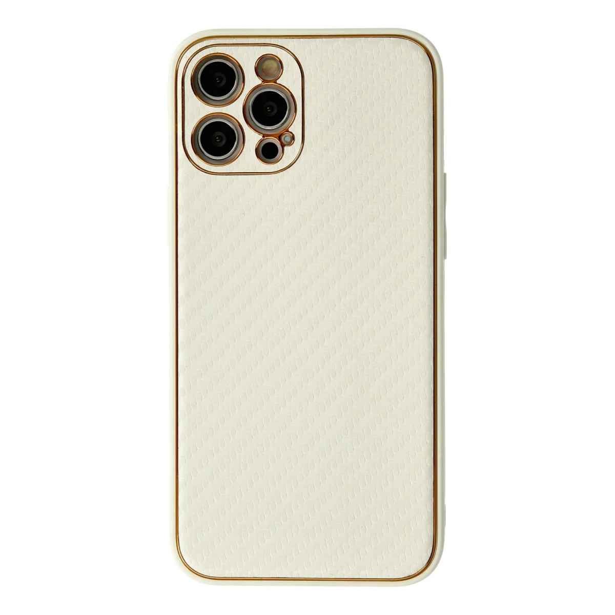 iPhone 12 Pro Coco Karbon Silikon Kılıf - Beyaz & Şık Tasarım