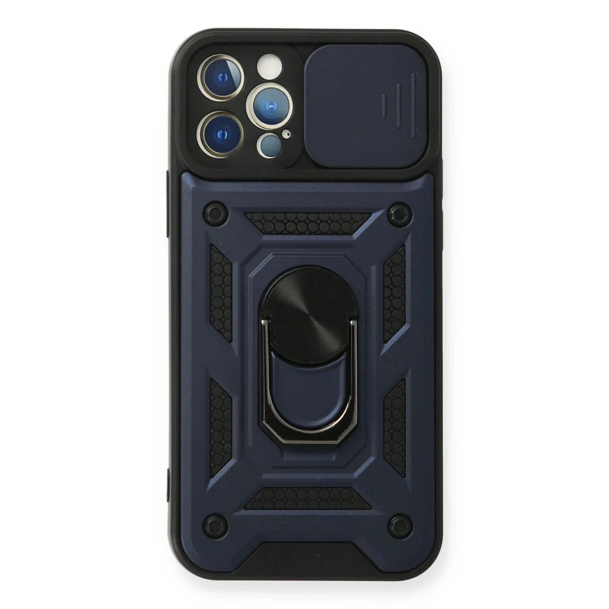iPhone 12 Pro ile Uyumlu Pars Lens Yüzüklü Silikon Kılıf - Lacivert Fiyatı, Yorumları ve Özellikleri