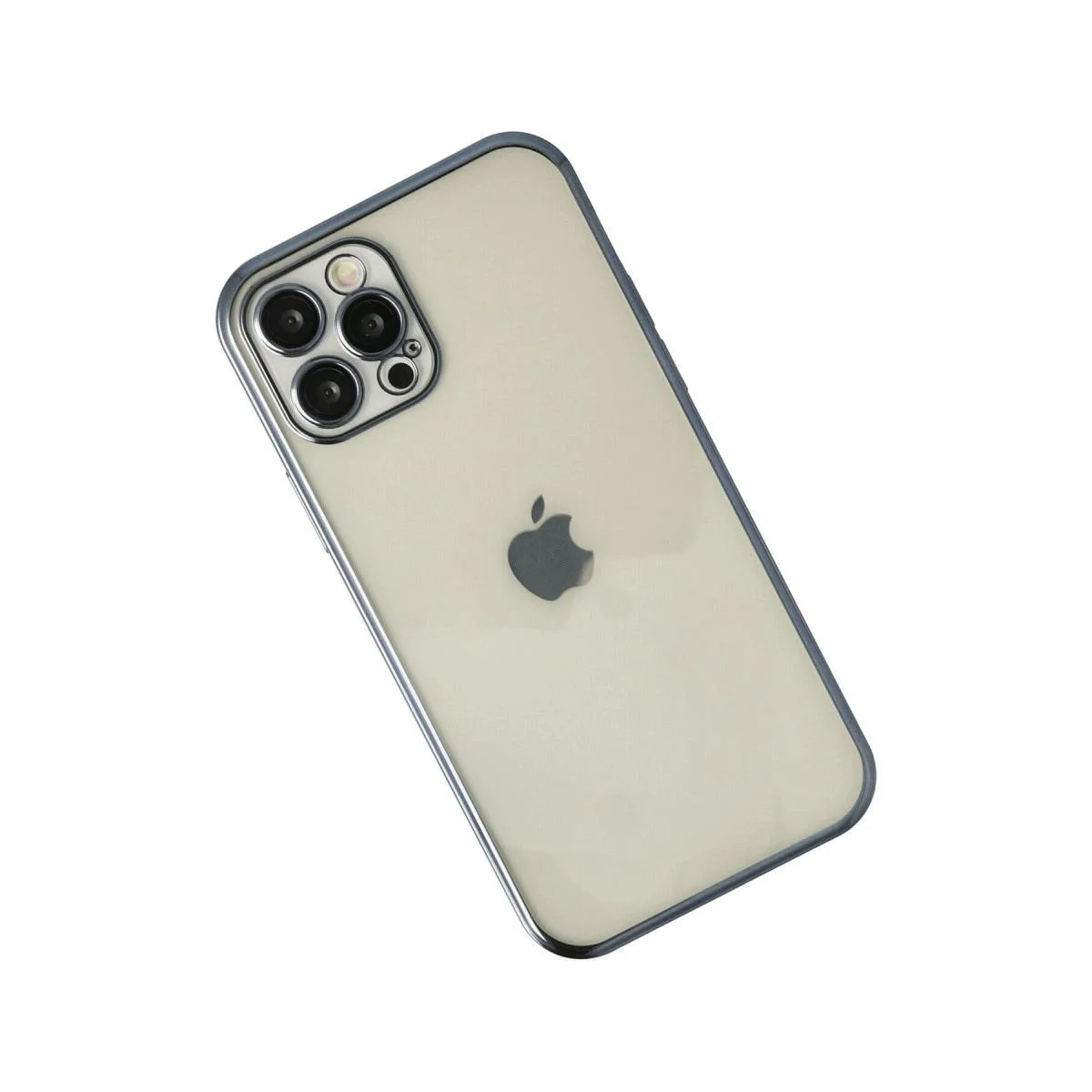 iPhone 12 Pro ile Uyumlu Lensli Silikon Kılıf - 4 Köşe Airbag Darbe Emici, Lacivert Kenarlı Şeffaf Koruma Fiyatı, Yorumları ve Özellikleri