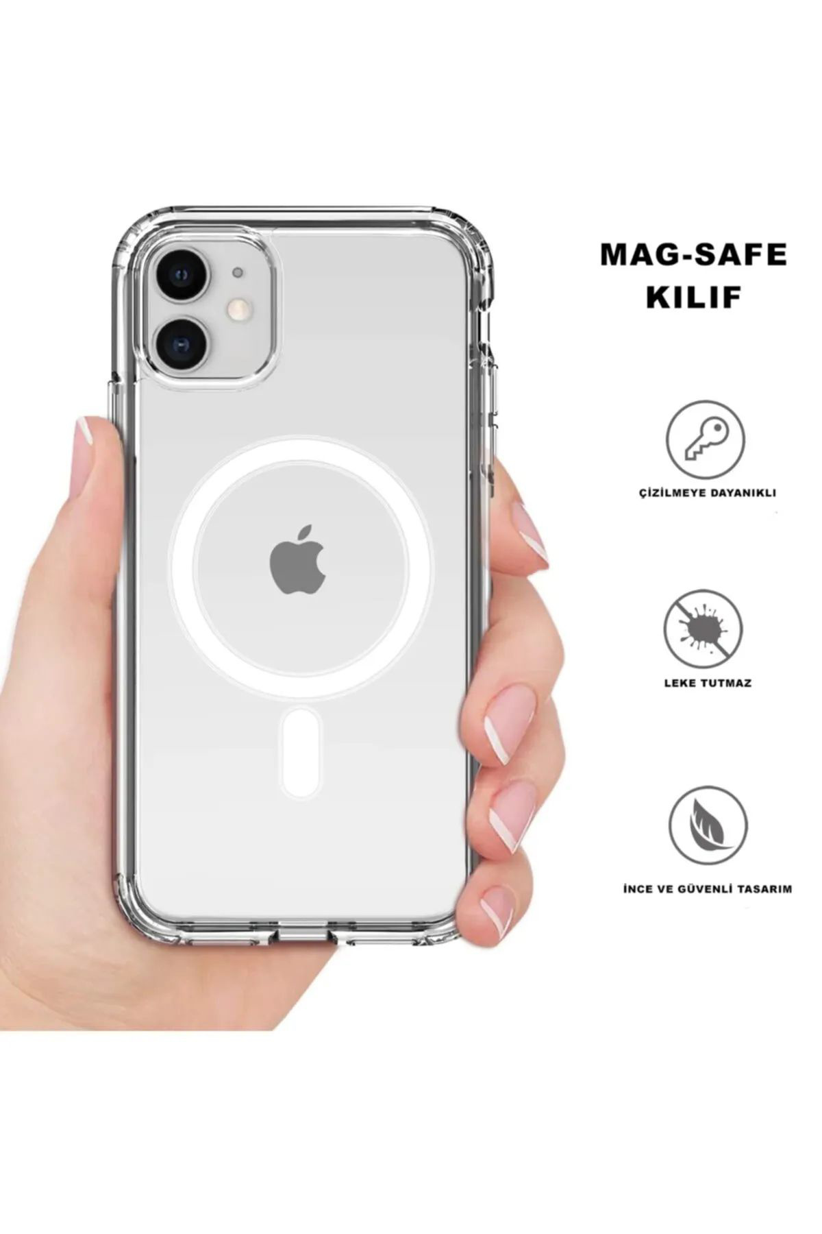 Just Cheap Store İphone 12 Pro Kilif Kamera Lens Korumali Magsafe Destekli Şeffaf 
