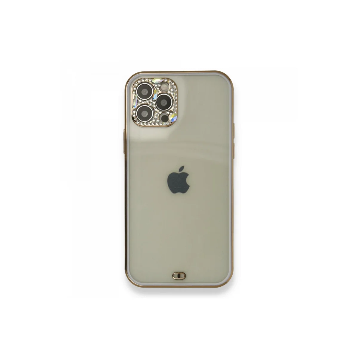 iPhone 12 Pro Liva Taşlı Silikon Kılıf - Mor Koruyucu ve Elden Kaymaz