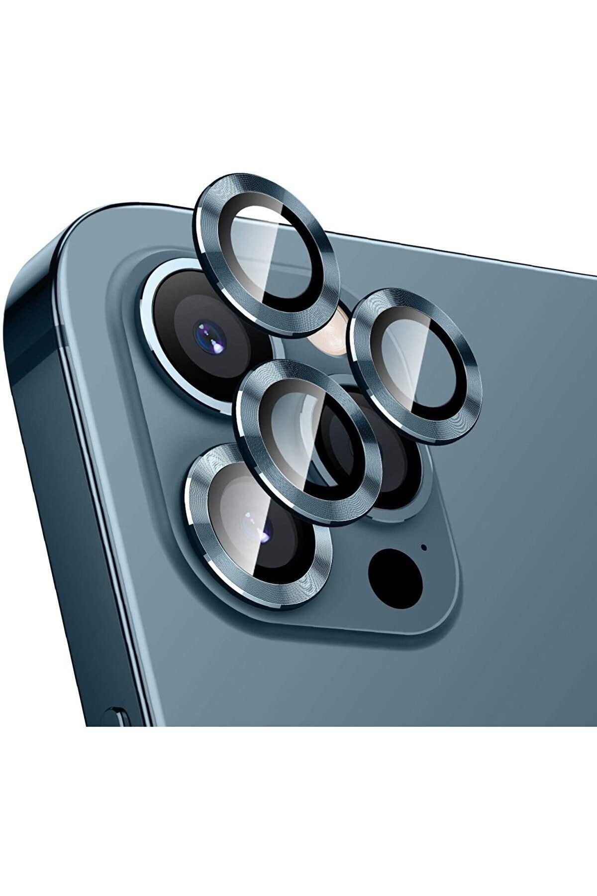 Iphone 12 Pro Max Metal Çerçeveli (lacivert) Kamera Koruma Lensi Iphone 12 Pro Max Metal Çerçeveli (lacivert) Kamera Koruma Lensi