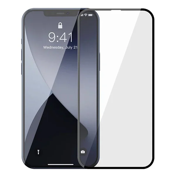 iPhone 12 Pro Max 6.7" 0.3 mm 3D Tam Kaplayan Mavi Işık Önleyici Kırılmaz Cam Ekran Koruyucu 2’li Set