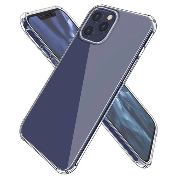iPhone 12 Pro Max 6.7 Anti-Drop Silikon Kılıf - Şeffaf Darbe Emici Koruyucu