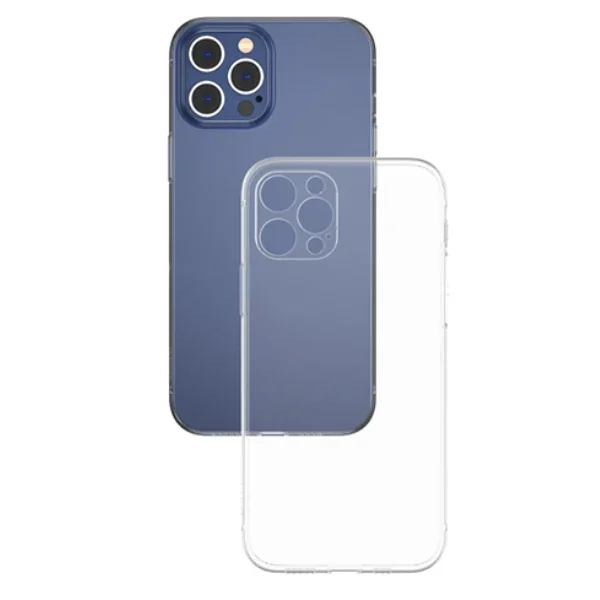 iPhone 12 Pro Max 6.7 Kılıf - Şeffaf Darbeye Dayanıklı Silikon Koruyucu